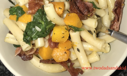 BACON ROASTED BUTTERNUT & SPINACH PASTA